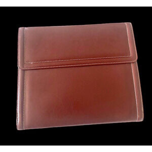 Samsonite Leather Portfolio Legal Pad Folio Burgundy Red Attache Briefbag Binder